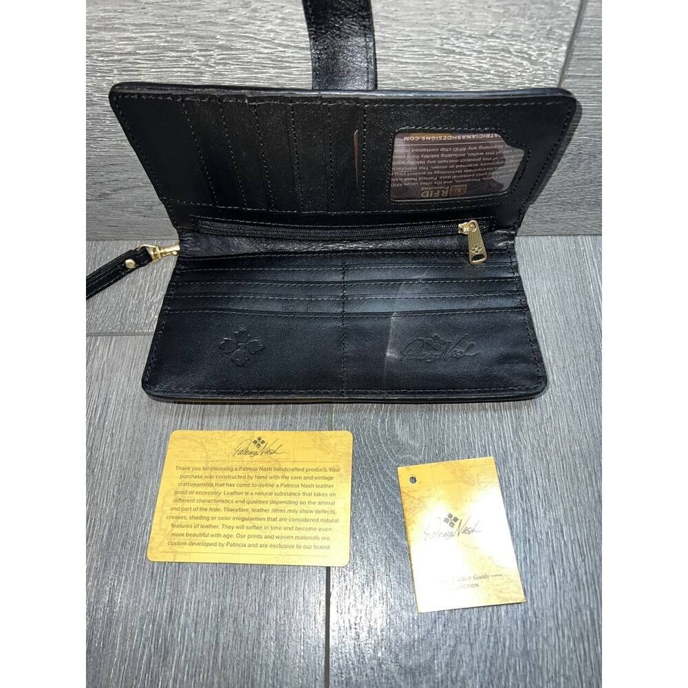 Patricia Nash Leather Valentia II Wallet with Wristlet Bag Tuareg Woven A594812 - Picture 5 of 5